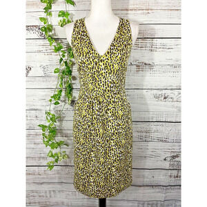 J Crew Dress size 2 Lime Green Purple Pique Straight Wedding Cocktail Evening